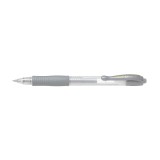 Pachet 12 buc Roller cu Gel G-2 Metalic Pilot 0.7 mm varf mediu argintiu