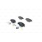 Set placute frana punte fata Citroen C5 1 (DC), 03.2001-2008, marca Bosch 0986424582,