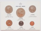 M01 Danemarca set monetarie 6 monede 1983 5, 10, 25 ore 1, 5, 10 kroner, Europa