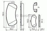 Set placute frana,frana disc MERCEDES GLK-CLASS (X204) (2008 - 2016) BOSCH 0 986 494 648