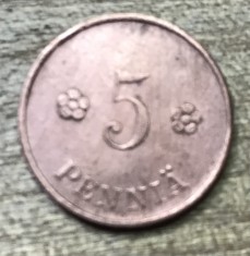 MNDSTR053 Finlanda (curatata) 5 Pennia 1921