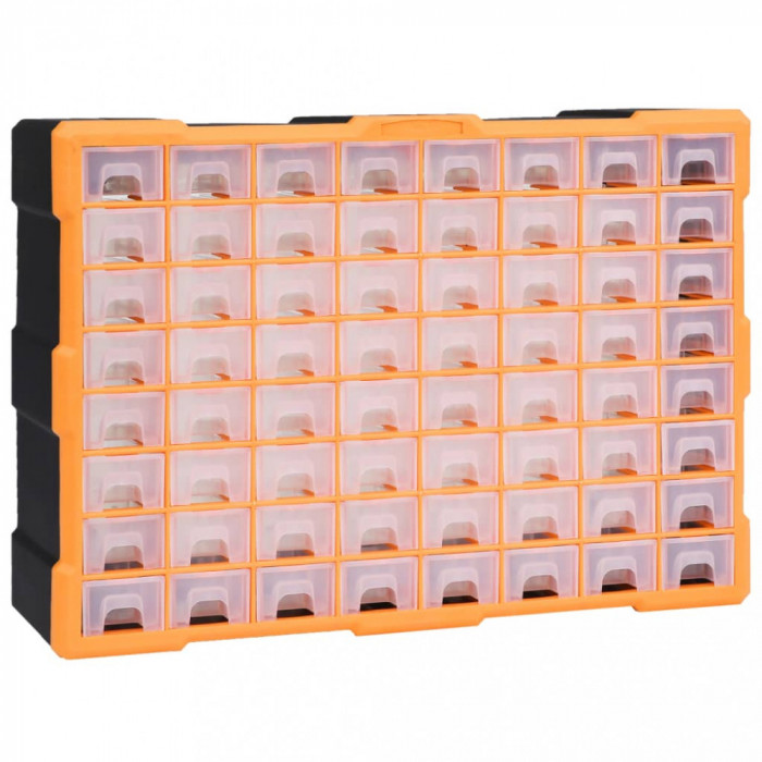 vidaXL Organizator cu 64 de sertare, 52 x 16 x 37,5 cm