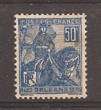 Franta 1929 - Jeanne d&#039;Arc, (cu șarnieră), MH, Nestampilat