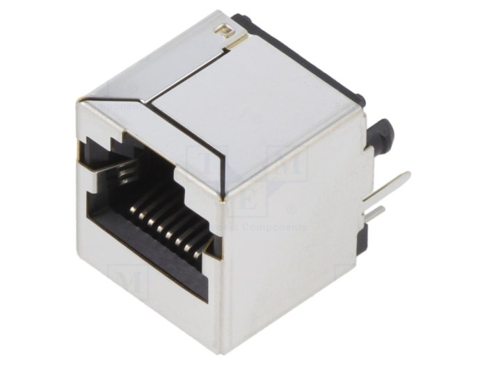 Conector RJ50 ecranat, THT pentru PCB
