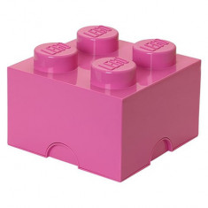 LEGO Cutii depozitare: Cutie depozitare LEGO 4 roz