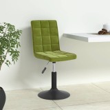 vidaXL Scaune de sufragerie pivotante 6 buc, verde deschis, catifea 3089302