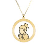 Little Prayer - Colier personalizat copil rugaciune din argint 925 placat cu aur galben 24K