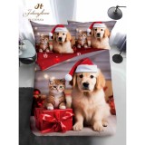 Cumpara ieftin Lenjerie de pat 1 Persoana - Model de Craciun - SPR404001