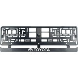 Set 2 bucati, suport numar inmatriculare Carbon, Toyota