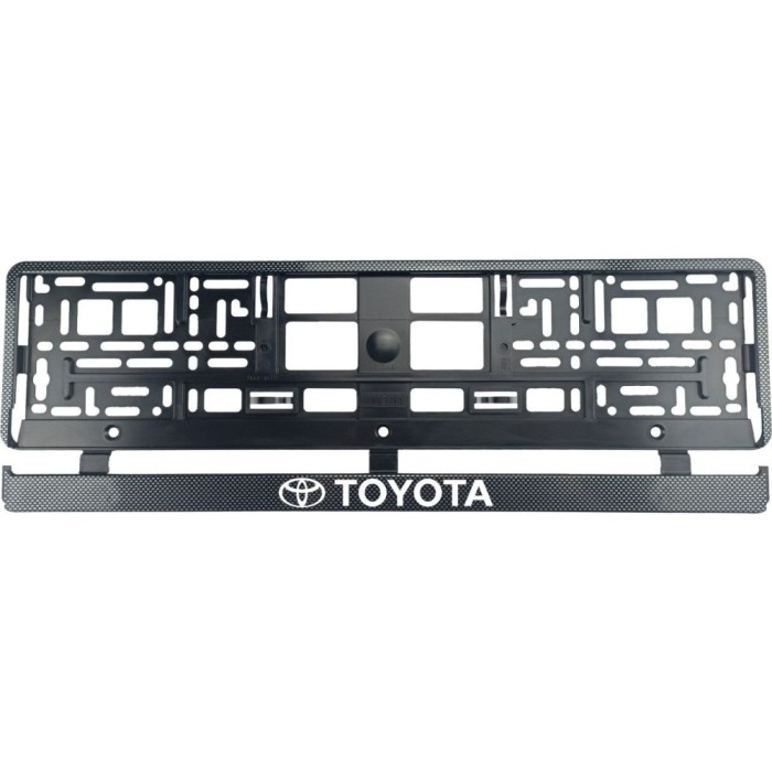 Set 2 bucati, suport numar inmatriculare Carbon, Toyota
