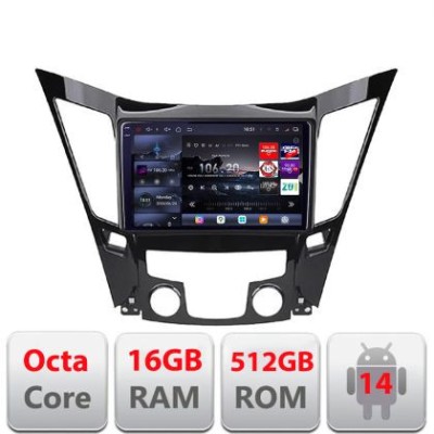 Navigatie Hyundai Sonata 2011-2015 Edotec Kit-259 8 core QLED 2K 16+512 360 Android Waze USB Navigatie Internet Youtube Radio CarStore Technology foto