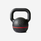 Ganteră Kettlebell din Fontă și Bază din Cauciuc - 20 kg, Corength