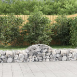 VidaXL Coșuri gabion arcuite 13 buc, 200x50x40/60 cm, fier galvanizat