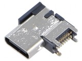 Conector USB C Soclu SMT 16 PIN Lateral Unghi 90&deg;