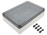 Carcasă universală din policarbonat, gri, IP66, 180x254x111 mm
