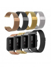 Bratara de schimb din metal cu zale mici pentru smartwatch Xiaomi AmazFit Bip foto