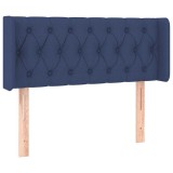 Cumpara ieftin Tablie de pat cu aripioare albastru 93x16x78/88 cm textil