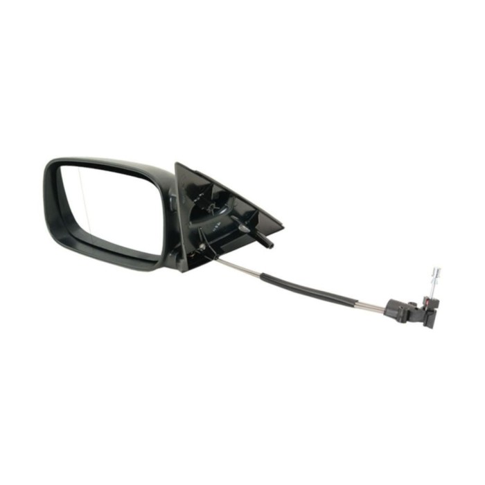 Oglinda exterioara Vw Passat, Sedan+Combi (B3 / B4), 03.1988-10.1996, Stanga, Crom, manuala, prin cablu, Fara incalzire, carcasa neagra, Asferica, Be