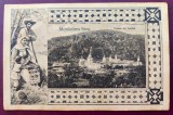 Manastirea Secu - Poiana lui Isachie - LITHO RARA aprox. 1910 - tip leporello, contine 5 ilustrate mai mici, necirculata, Depozitul Universal Saraga
