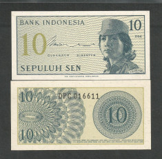 INDONESIA INDONEZIA 10 SEN 1964 UNC [1] P- 92 a , necirculata foto