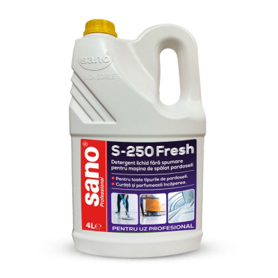 Detergent lichid fara spumare pentru masina de spalat pardoseli, Sano S-250, 4L foto
