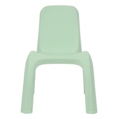 Scaun din Plastic Verde Mat, Fara Brate, pentru Copii, 38x44x52 cm