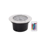 Spot pardoseala LED RGB 18W IP65, cu telecoamanda, Novelite