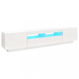 Cumpara ieftin Comoda TV cu lumini LED, alb, 200x35x40cm