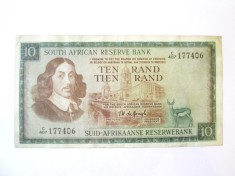 Rara! Africa de Sud 10 Rand 1975,bancnota din imagini la cel mai mic pret