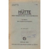 Hutte - Des Ingenieurs Taschenbuch, III. Band, 1 Teil