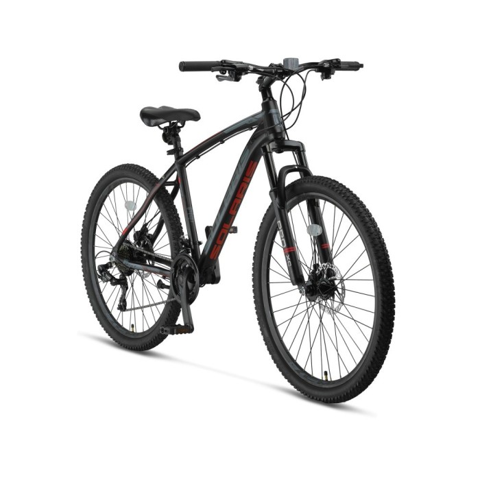 Bicicleta MTB Umit Solaris, 21 viteze, culoare negru/rosu, roata 29&quot;, cadru din... Cod:52951200002