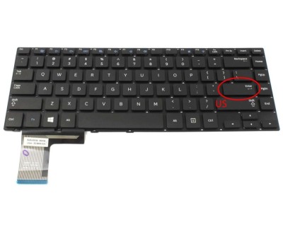 Tastatura Samsung BA59 03619A layout US fara rama enter mic, NP370R4E layout US fara rama enter mic foto