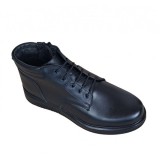 Oferta Marimea 43 Ghete barbati din piele naturala imblanite culoare neagra LGSSPORT23N