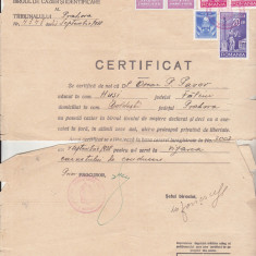 bnk fil Timbre fiscale pe certificat cazier 1938