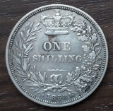 Moneda Regatul Unit - 1 Shilling 1858 - Argint