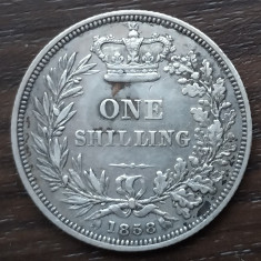 Moneda Regatul Unit - 1 Shilling 1858 - Argint