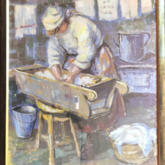 Scheip Károly (1904-1981)-Spălătoreasă, pictură (1963), Şcoala Baia Mare