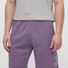 adidas Originals pantaloni scurti din bumbac culoarea violet, IR8003