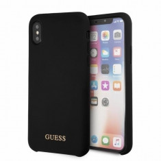 Husa Guess GUHCPXLSGLBK iPhone X XS Black Silicon foto