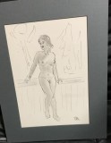 Nud feminin - desen erotic artist francez anonim