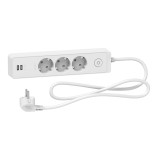Prelungitor Schneider Electric cu 3 prize si 2 USB