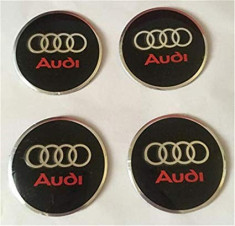 Set 4 bucati stickere capac central janta Audi foto