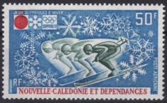 New Caledonia 1972 - Jocurile Olimpice de iarna, sport, neuzat foto