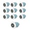 Set 10 role pentru dus, Nylon/Inox, 25 mm, Albastru