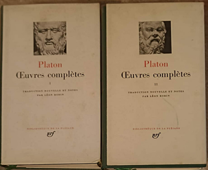 OEUVRES COMPLETES VOL.1-2 (PE HARTIE VELINA SUBTIRE, DE BIBLIE)-PLATON