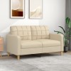 Canapea 2 locuri Gossi crem, 158x77x80 cm, textil, cadru metalic, 140 cm latime sezut