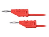 Cablu de masurare SCH&Uuml;TZINGER 1m 10A Rosu PVC, Sectiune 0.5 mm&sup2;, Conectori 2mm, Tensiune 70V DC