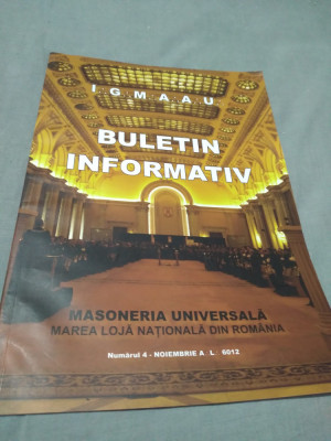 MASONERIA UNIVERSALA MAREA LOJA NATIONALA DIN ROMANIA BULETIN INFORMATIV NR.4 foto