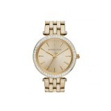 Michael Kors MK3365 Darci Ceas pentru Femei 33mm cu Cadran Auriu, Cristale &amp; Brățară Metalică Aurie