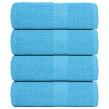 VidaXL Prosoape pentru oaspeți 4 buc turcoaz 360 g/m&sup2; 100% bumbac